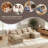 High Quality Sponge Filling, Solid Wood Frame, Oversized Four-Seater, U-Shaped Combination Sofa-1629734734