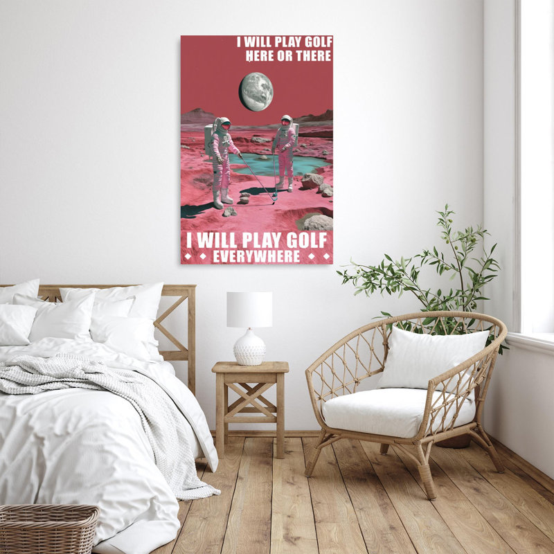 I Will Play Golf Everywhere - 1 pièce Rectangle, L 24 po x H 36 po
