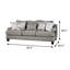 Canapé transitionnel l 89,4 po, gris bleuâtre