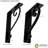 2"W x 7 1/2"D x 10"H Edwards Wrought Iron Bracket, (Triple center brace), Powder Coated Black-30778655-30778667