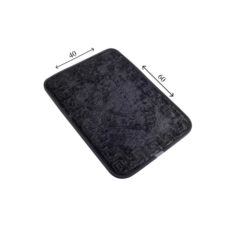 Tapis pour salle de bain Marg, Noir