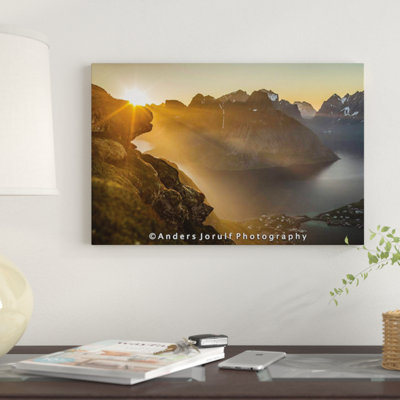 « minuit soleil, norvège ii » par anders jorulf, reproduction d’impression sur toile tendue