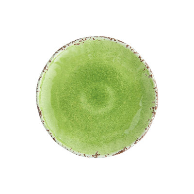 Crackle, 6" Plate S12, Green