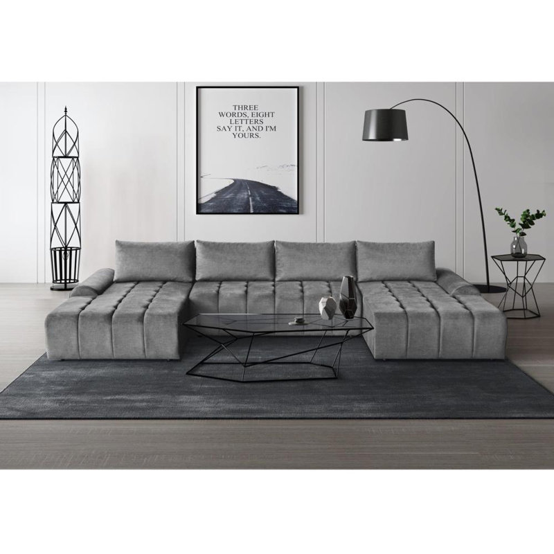 Daphyne 6 Seater Sofa Bed, Dark Grey