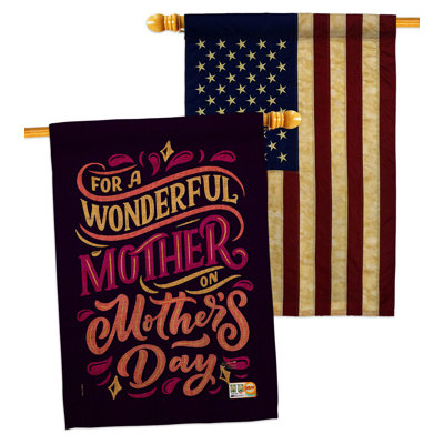 Drapeau de maison en polyester 2 côtés 40 x 28 po