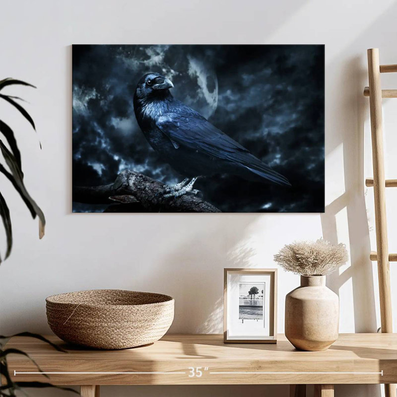 Hitzel Black Raven, 32" H x 48" W