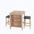 3 Pieces Counter Height Table Set, 1 Table And 2 Stools