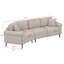 Canapé en chenille, canapé à siège profond confortable, canapé de futon surdimensionné à 3 places avec 2 coussins imprimés de 111 po-1290497667
