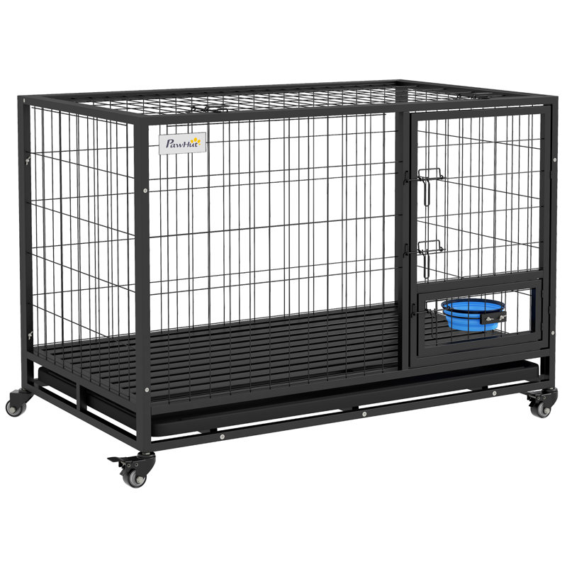 Steel Pet Crate with 1 Door, 85" H x 123" W x 74" D
