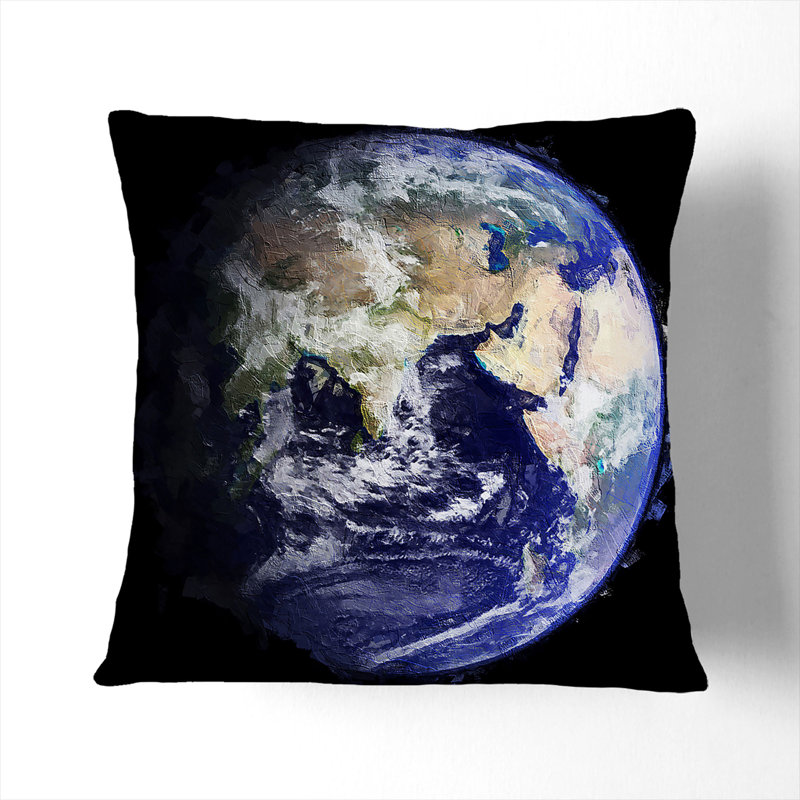 Square Throw Cushion, 40cm H x 40cm W x 15cm D, Black