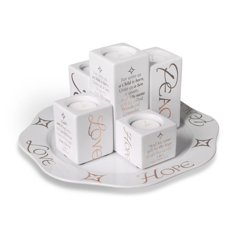 6 Piece Advent Wreath Tray Set