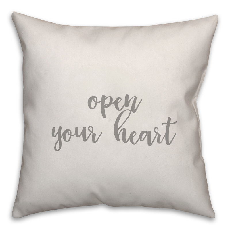  Coussin Open Your Heart, Blanc, Housse de coussin