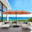 15 ft x 8.6 ft Rectangular Market Umbrella with Base, Heavy Duty UV Protected Outdoor Patio Umbrella for Garden, Deck & Poolside-1250053682