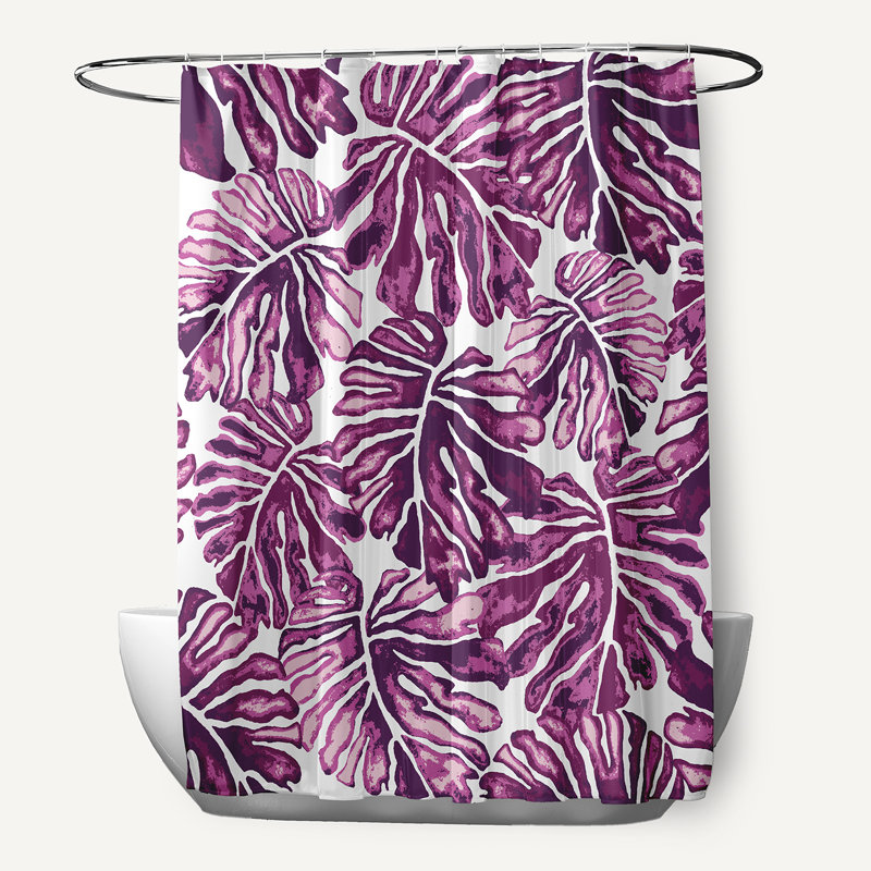 Rideau de douche simple Springdale, Mauve