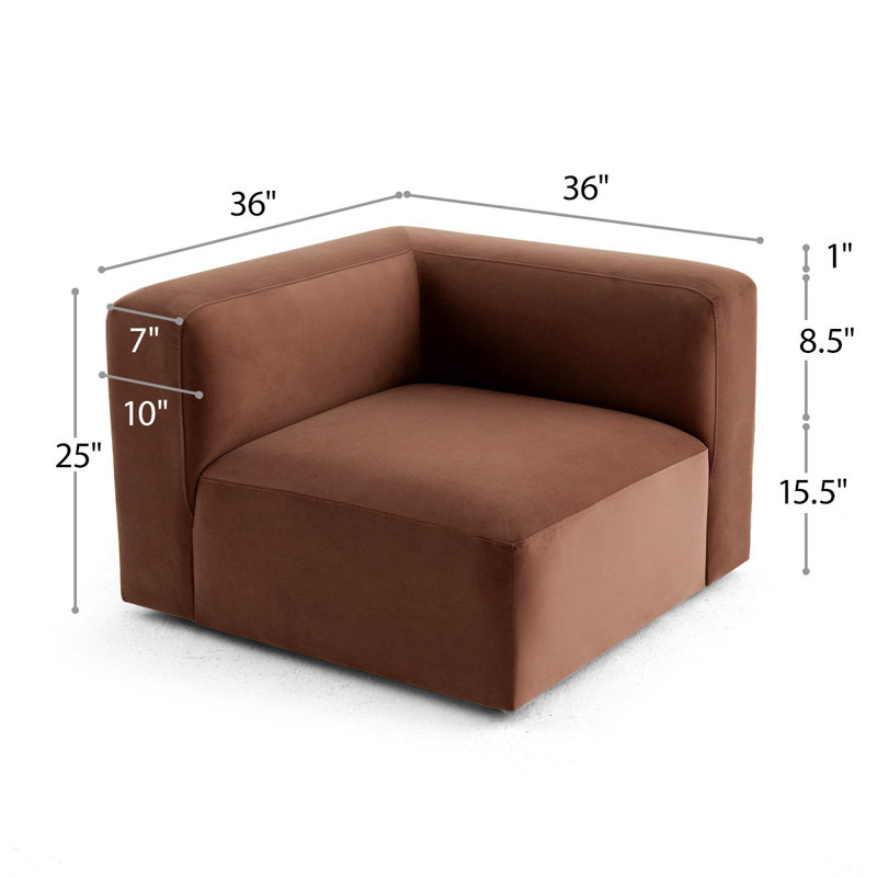 Fauteuil d'angle simple pour canapé modulaire convertible