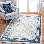 NAAR MARFI Collection 5X7 Blue / Ivory / Bordered Area Rug