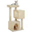 Arbre à chat 44 po pour grands chats 20 lb et plus, 2 condos spacieux avec poteau à griffer épaissi de 3,4 po, grand perchoir supérieur, 2 jouets interactifs-946799531