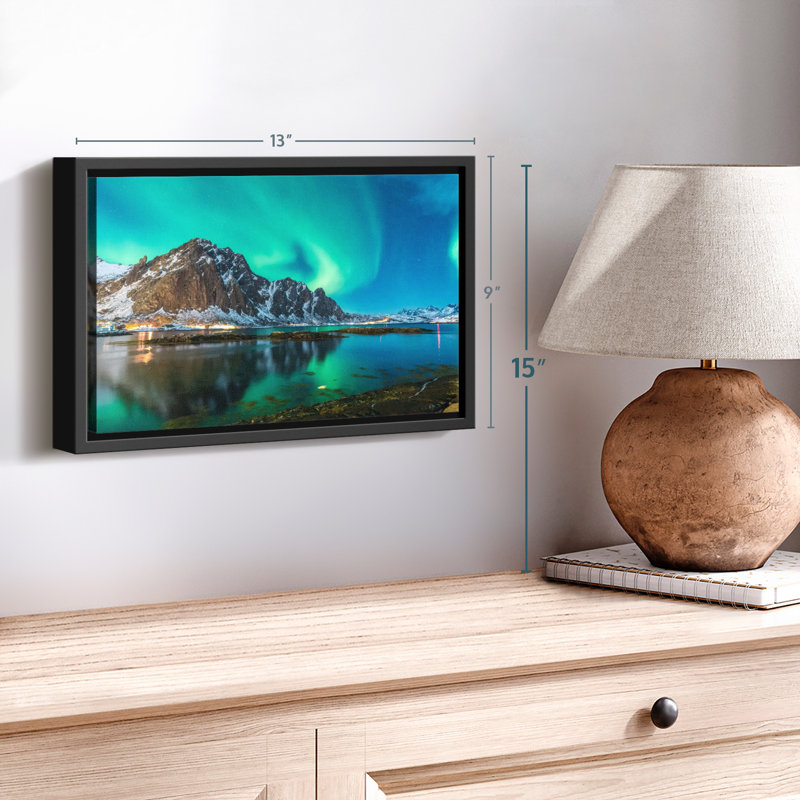 Impression sur toile Majestic Northern Lights, H 9 po x l 13 po