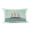 Toned Classic Sailboat Outdoor Printed Pillow, design by Danielle Murray