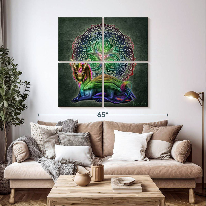 Kelan Celtic Totem Dragon, 45" H x 45" W