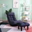 Fauteuil inclinable à dossier réglable, garnissage en lin - Profondeur : 67,2 cm (26,46 po), structure métallique, hauteur du dossier : 89,1 cm (35,09 po)