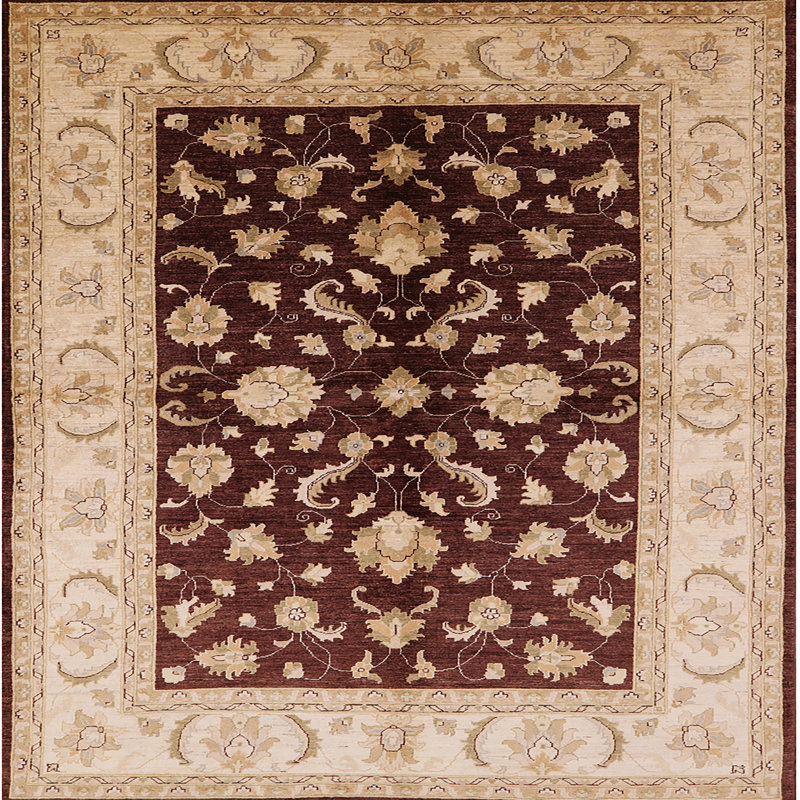 Tapis beige / brun Wyeth, Carré 6 pi