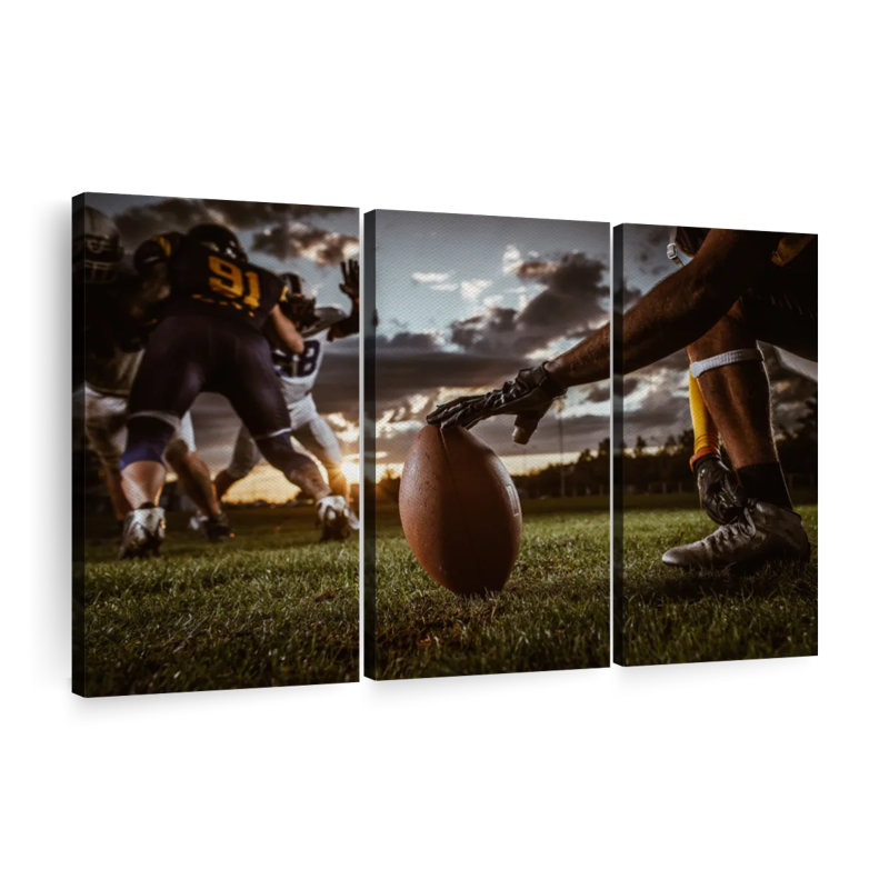 «American Football Game» sur, H 48 po x l 74 po x P 1,25 po