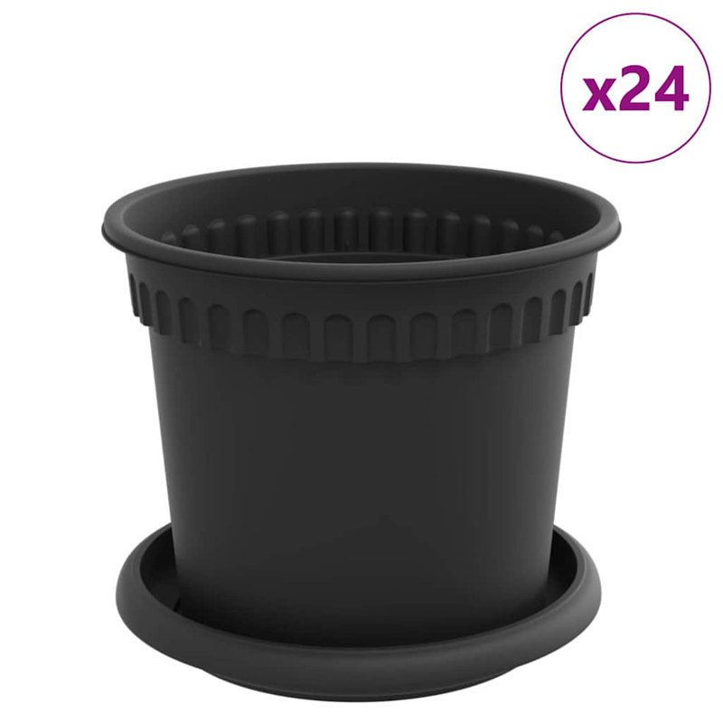 Pot Planter, 12cm H x 15cm W x 15cm D, Black