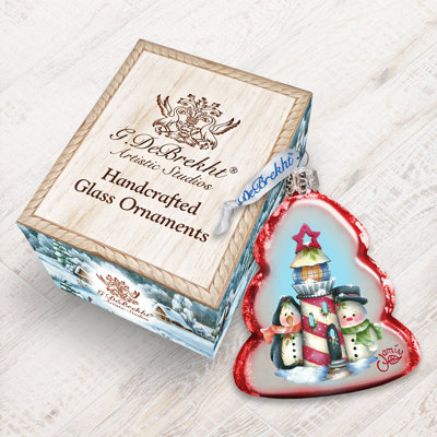 3'' Handmade Glass Holiday Shaped Ornament