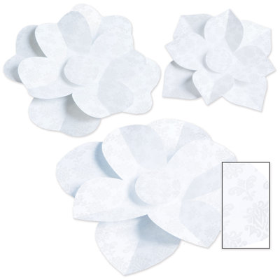 Paper Flowers - Asstd - Pack of 12