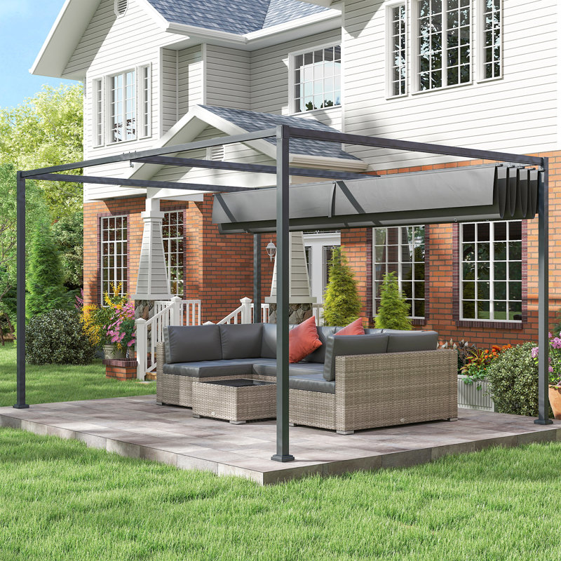 Abdelhamid 3.63m x 3m Metal BBQ Gazebo