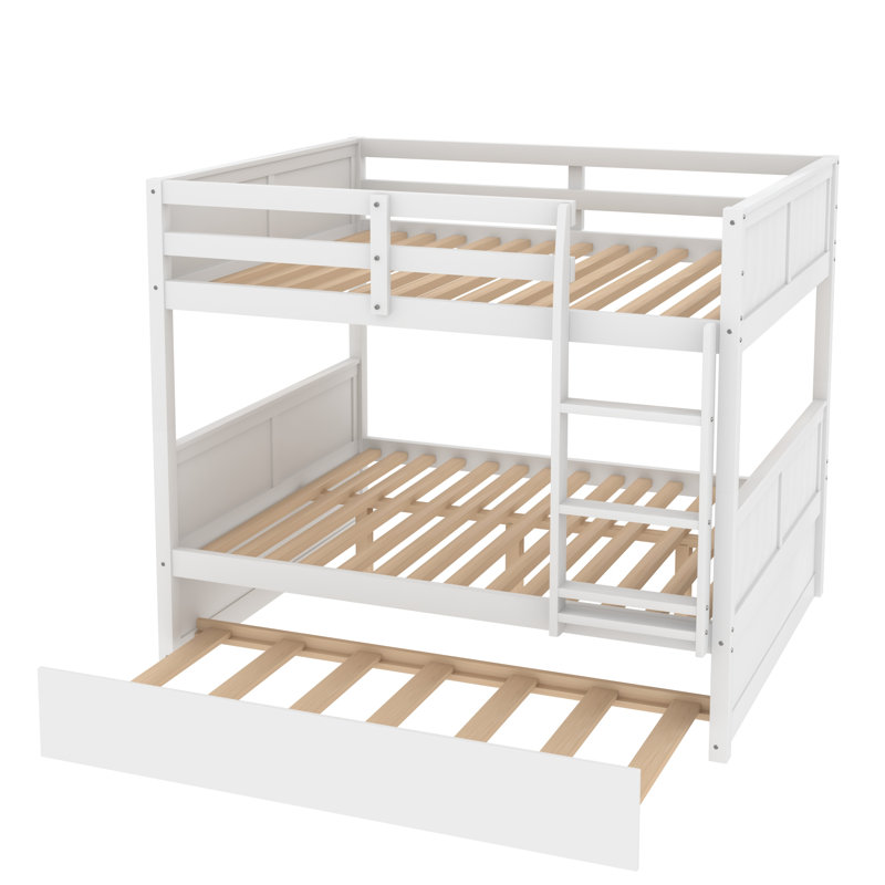 Johnone Kids Full Over Full Bunk Bed with Trundle, White