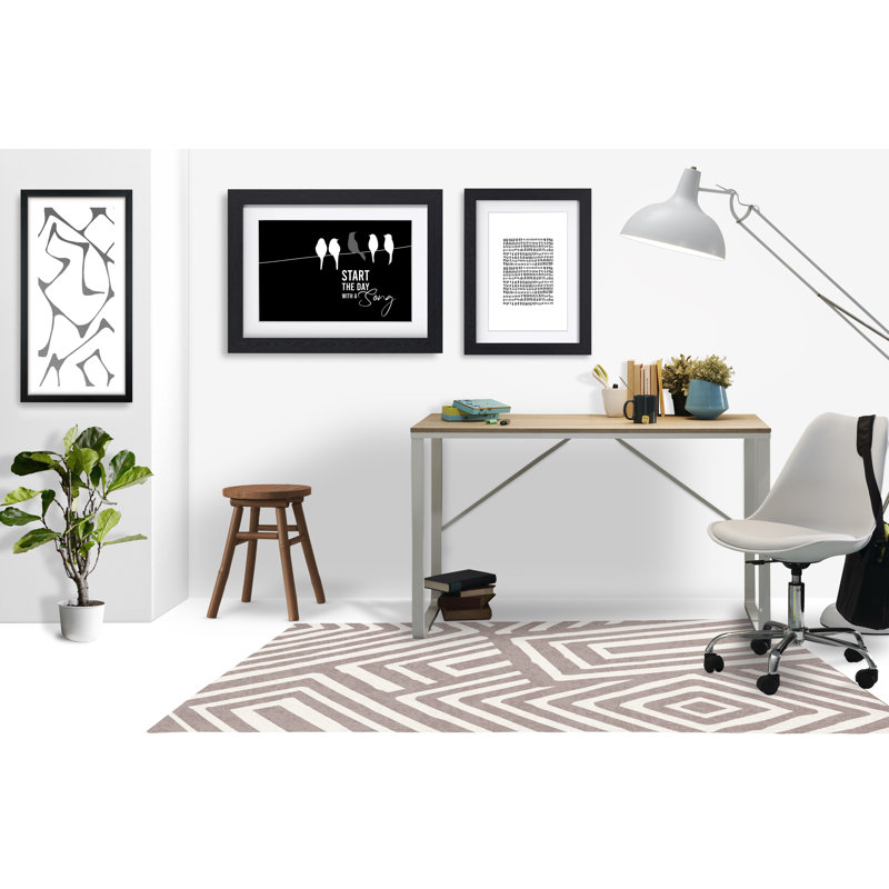 Tapis de chaise rectangulaire Bilo, H 36 po x l 60 po, Beige