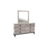 6 Drawer 62" W Double Dresser with Mirror