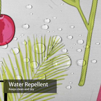 Rideau de douche imperméable à l'eau avec 12 crochets