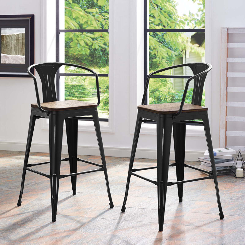 Tabouret de bar Promenade, Noir