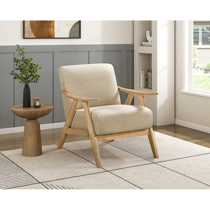 Chaise d'appoint rembourrée 1Pc, chaise confortable, Marron clair