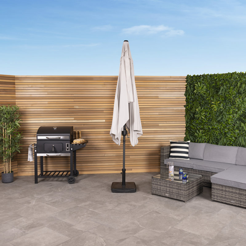 Orlando 300cm X 200cm Rectangular Market Parasol, Grey