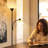 Dome Plus 72 in. Industrial 2-Light 3-Way Dimming LED Floor Lamp with 2 Plastic Bowl Shades-62954102