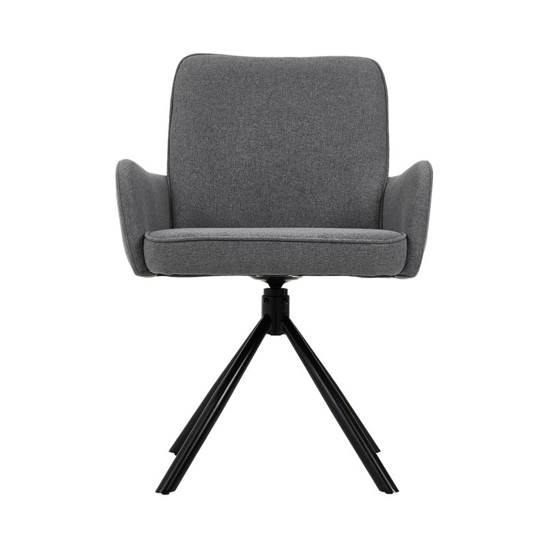 Upholstered Swivel Armchair, Grey