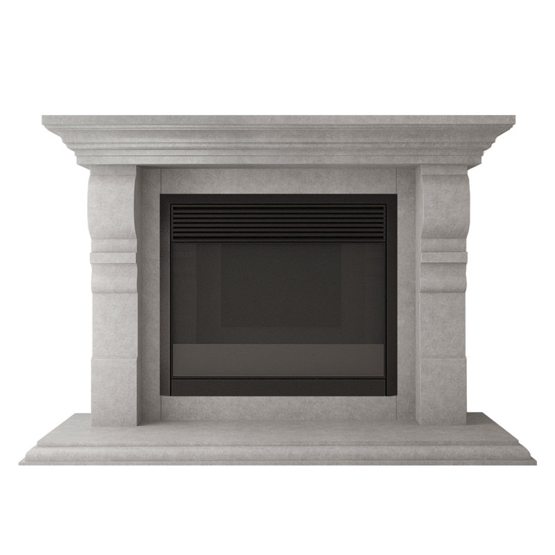 Vana Fireplace Surround, Smooth-Gray