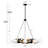 32" 7-Light Dimmable Black Gold Chandelier Light