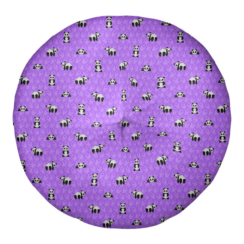Coussin de plancher panda Katelyn  Elizabeth, 26 po x 26 po, Mauve