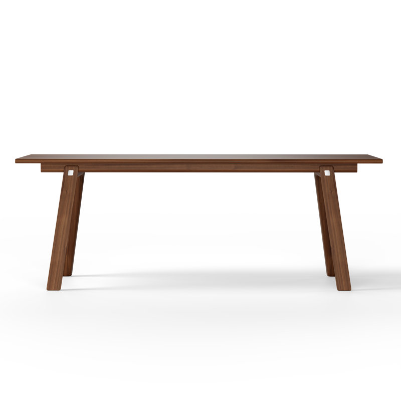 T & B Solid Oak Dining Table, Walnut Dark