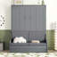 Queen Size Murphy Bed Wall Bed With Cushion-2000102903
