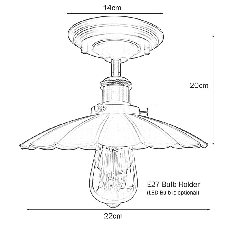 Kurth Semi Flush Mount, Brushed Brass