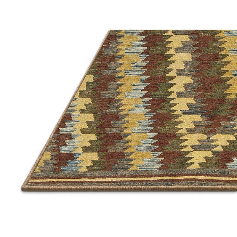 Tapis contemporaine brun/crème/gris, Rectangle 5 pi x 7 pi