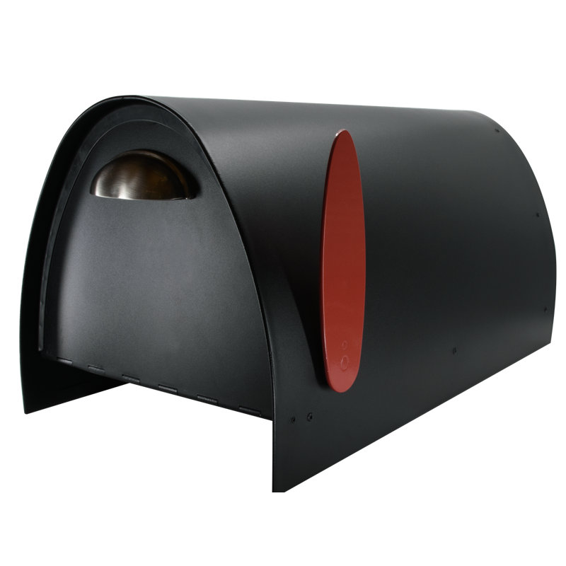 Large Black Stainless Steel Modern Postbox