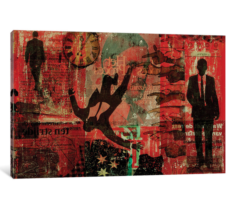 « cinq minutes après douze », impression sur toile, H 18 po x l 26 po x P 1,5 po