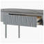 Table de canapé en chrome lustré et chrome l 47 po x P 16 po x H 30 po Yukino